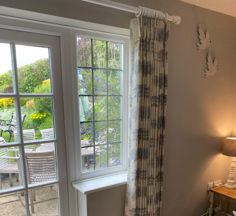 Double pleat sill length curtains Double pleat sill length curtains