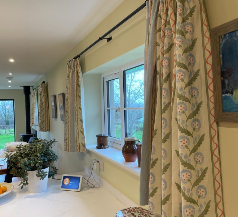 Double pleat sill length curtains Double pleat sill length curtains